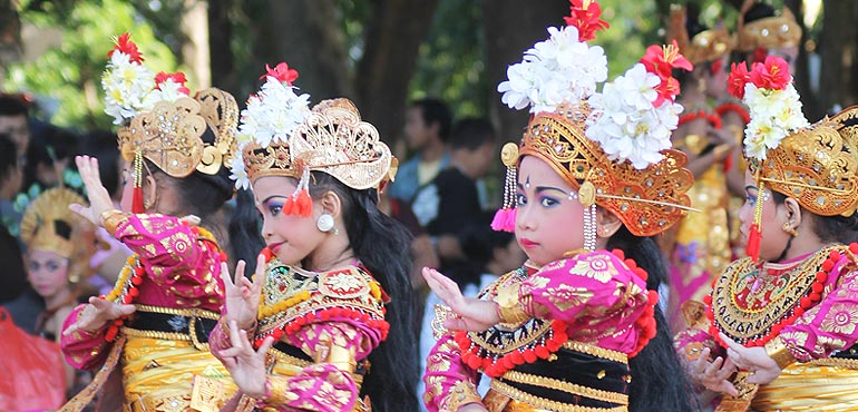 Balinese Dance - Legong Keraton Condong Dance, Denpasar, Bali